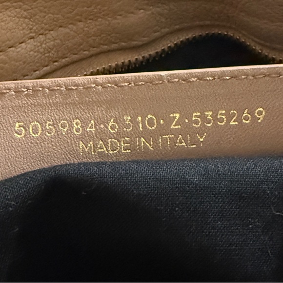 Auth Balenciaga City Bag medium Metallic edge Beige Chèvre Gold strap Mirror - Picture 12 of 12